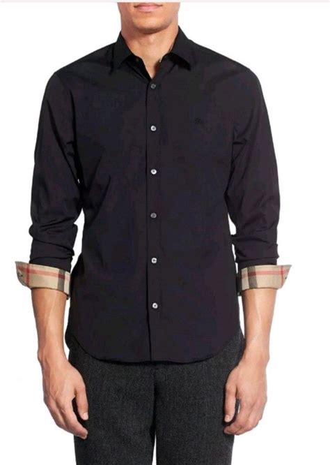 burberry button up black|burberry button up men's cheap.